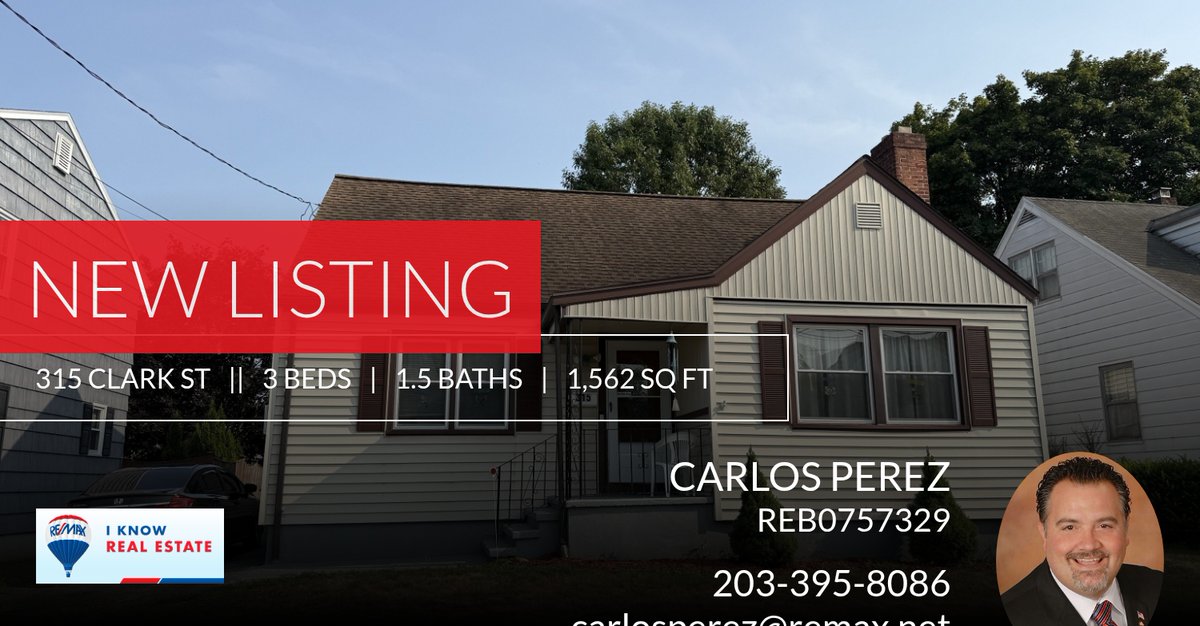 CPerezRealtor's tweet photo. 📍 New Listing 📍 Take a look at this fantastic new property that just hit the market located at 315 Clark St in Bridgeport. Reach out here or at 203-395-8086 for more information

#PerezandPartners #remax #remaxrightchoice #wear... https://t.co/Zycl0nvHL1 https://t.co/2XFjN0O6h5
