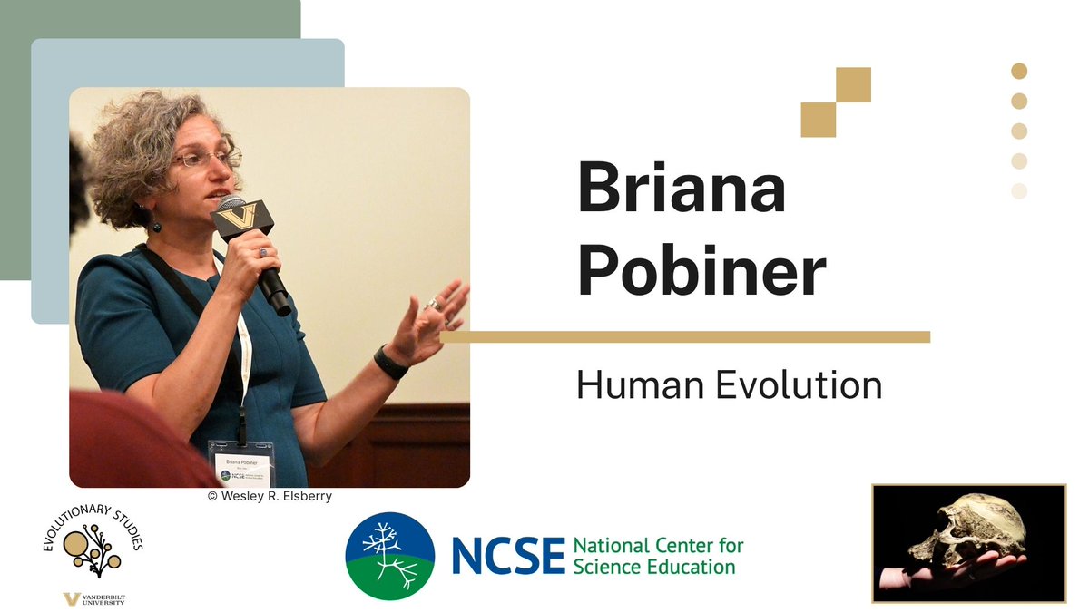 EvolutionVU's tweet photo. The one and only @BrianaPobiner explains what we know and how about human #evolution. Check it out here >> https://t.co/IIeHS6ejQ2 #Scopes100 @ncse #Smithsonian https://t.co/V7QpE9qVkL