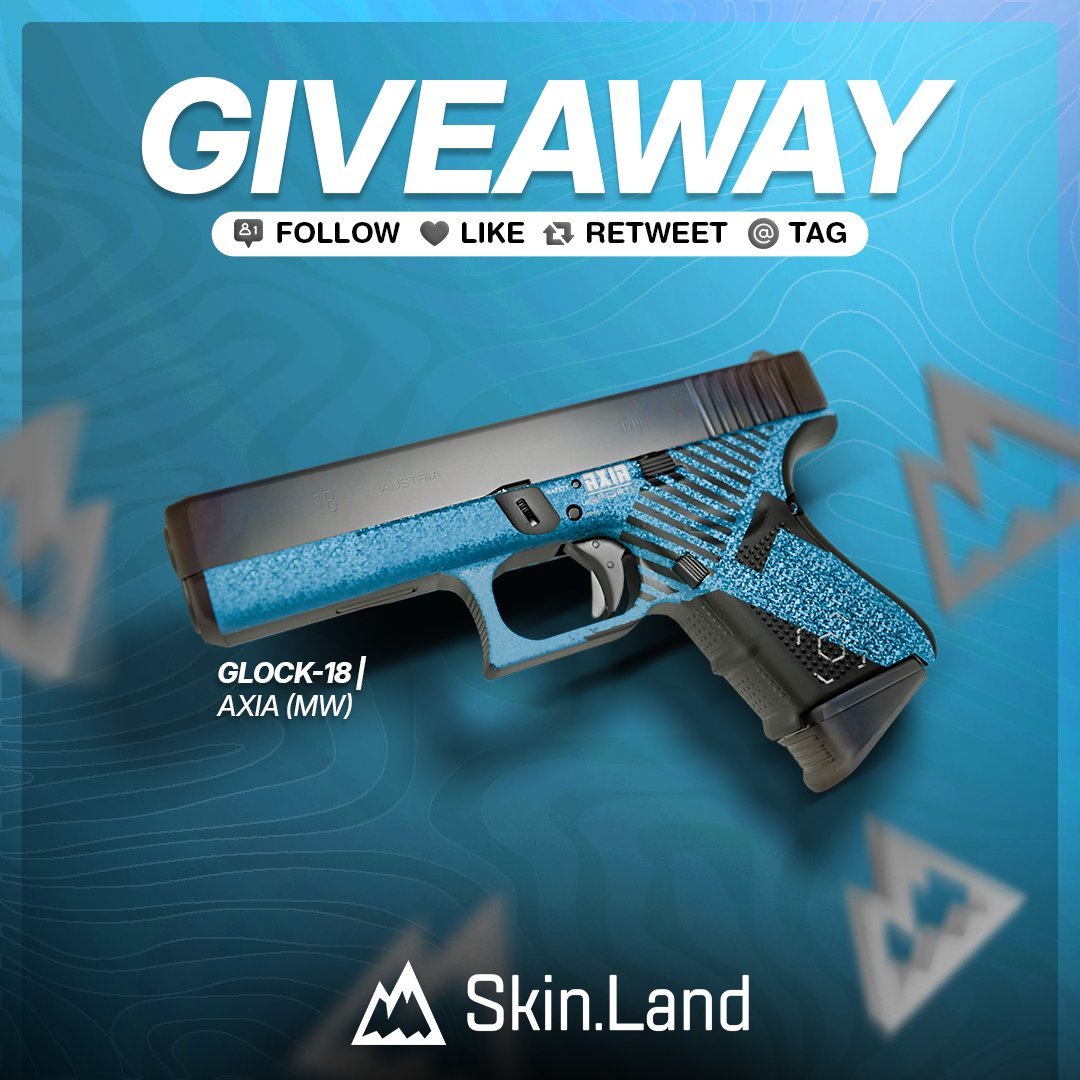 🎁 Glock-18 | AXIA MW ($65)

➡️ TO ENTER:

✅ Follow me &amp; <a href="/SkinLand_market/">Skin.Land</a>
✅ Retweet
✅ Tag 2 friends

⏰ Giveaway ends in 7 days!