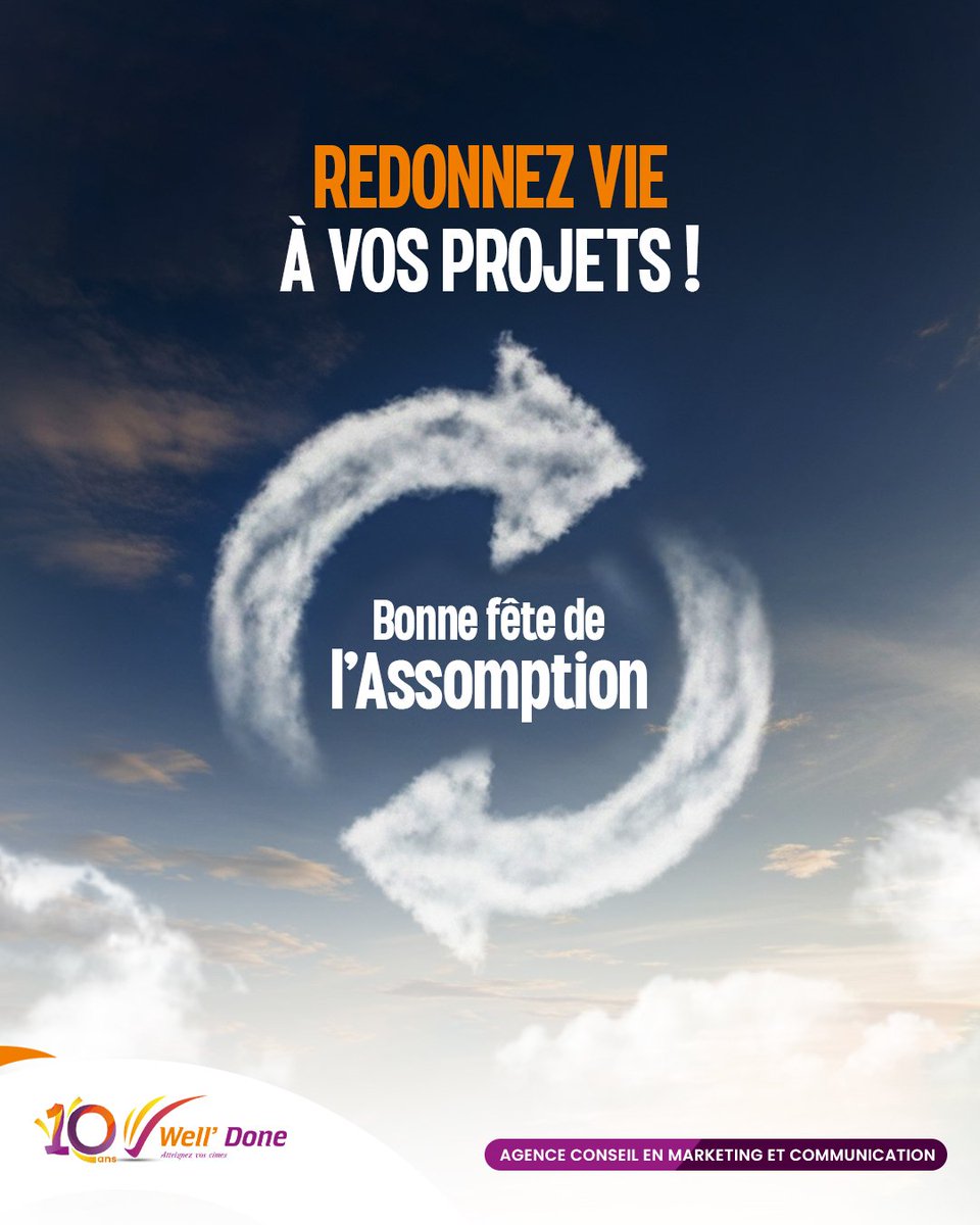 WellDoneSA1's tweet photo. La fête de l’Assomption, c’est également un moment pour se réinventer.↩️

Bonne fête à toute la communauté chrétienne.

#Assomption2025 
#WellDone https://t.co/t4lwuD40CY