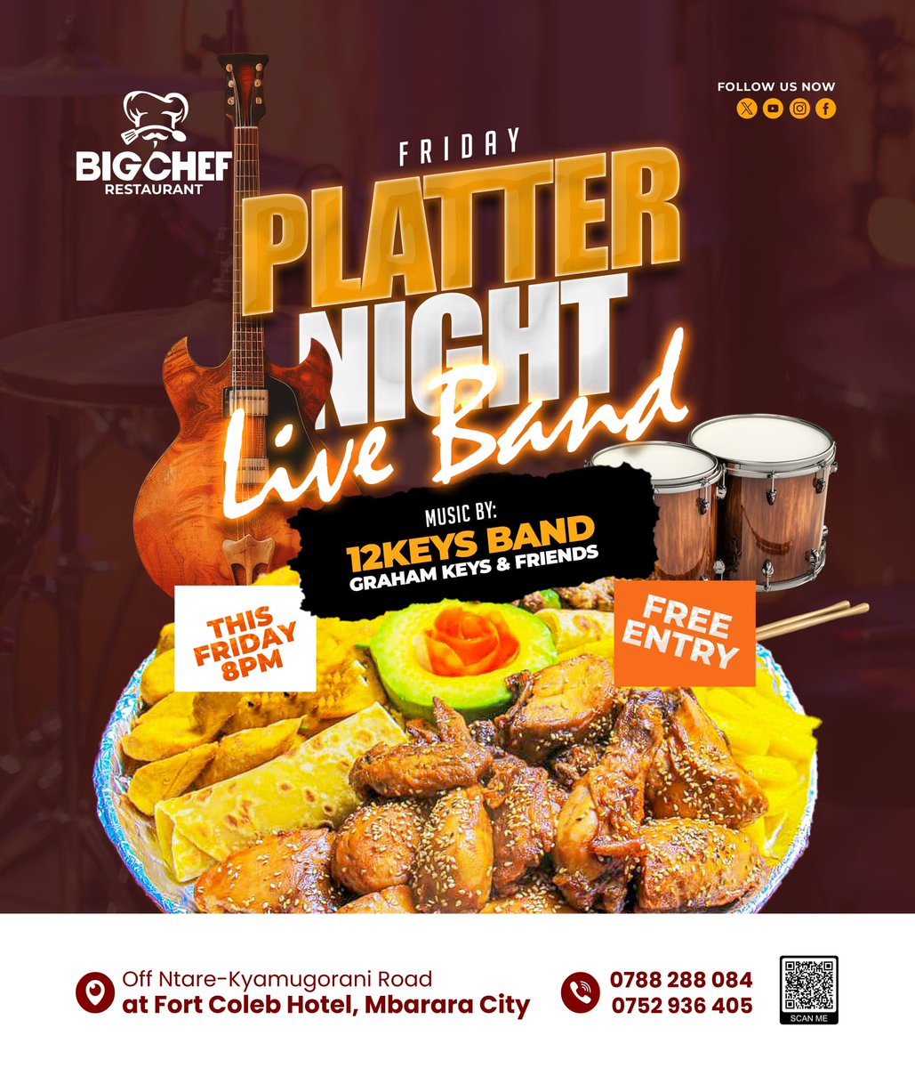 rwedgroup's tweet photo. "Weekend plans? 🍴🎶 @BigchefR platter &amp; @12keysband LIVE tonight! 🎉 Join us! 📅 #WeekendNight https://t.co/sHJwOqa2fY