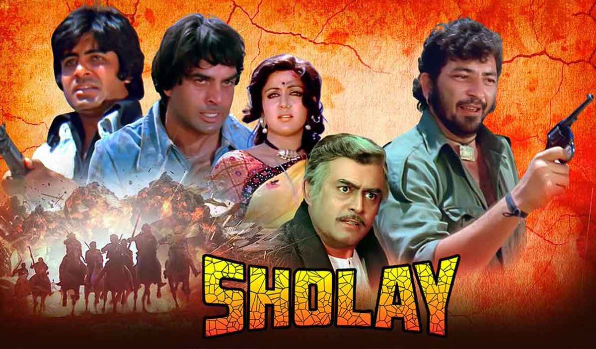 isha_mridul's tweet photo. 15 August 1975 — Independence Day.
On this day, a film released quietly.
Critics were doubtful.
Audiences were slow to arrive.
But within weeks, it would rewrite Indian cinema forever.
This is the 50-year journey of Sholay. 🧵 
#sholay50years #HindiCinema https://t.co/VJY7Q6krT5