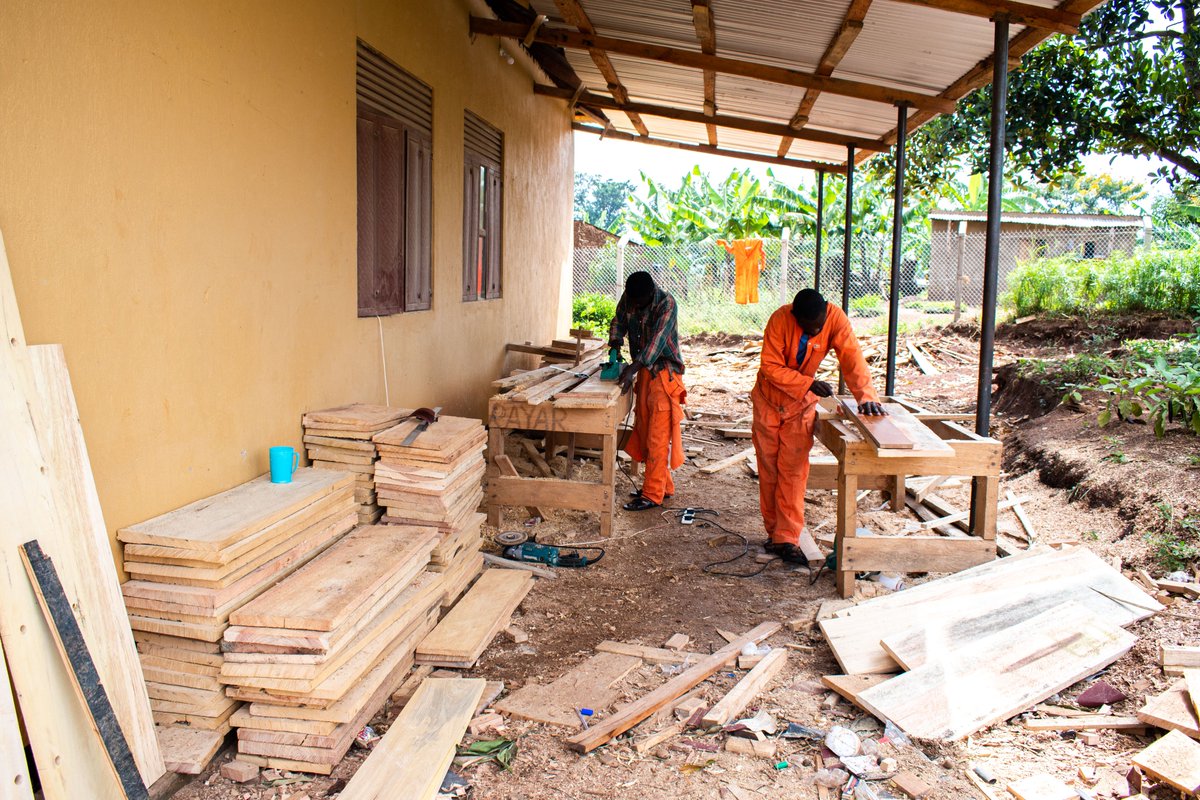 P4TUganda's tweet photo. Skills in Action!
At P4T’s Vocational Training Centre, our carpentry trainees are turning raw materials into quality furniture and building their futures — one project at a time.
#SkillsForLife #P4TImpact #VocationalTraining #CarpentrySkills https://t.co/eiqke7Qirx