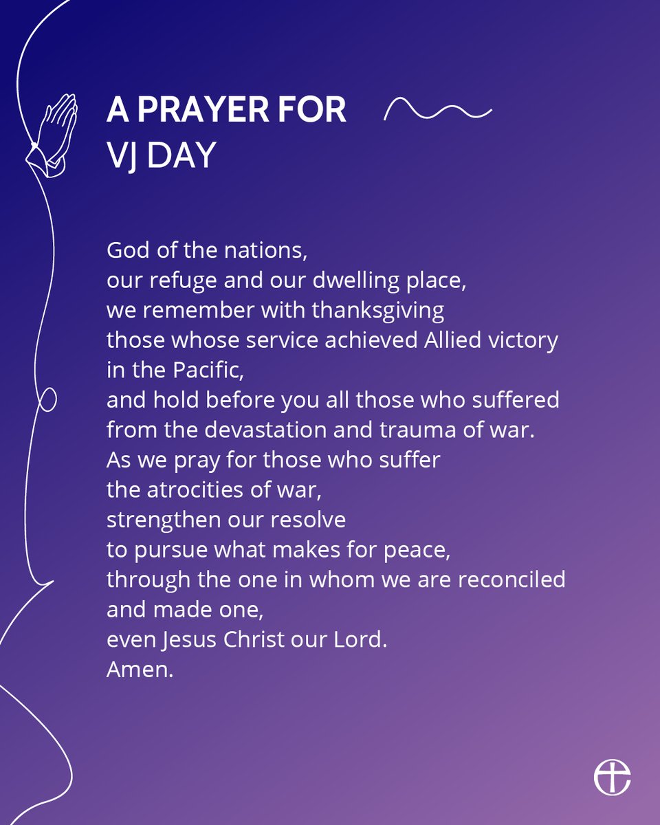 A prayer for the 80th anniversary of VJ Day. 🙏