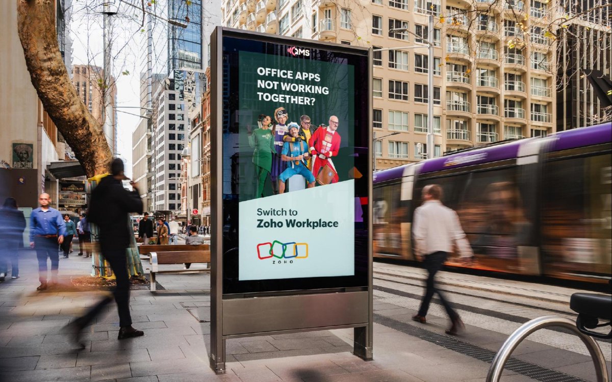 Zoho Australia & New Zealand (@zoho_anz) on Twitter photo Hey Sydney! 👋 Our new <a href="/ZohoWorkplace/">Zoho Workplace</a> ads just hit the streets. 😎
Have you spotted them anywhere around the city? Post your pics in the comments! We’d love to see them. 🙌 Hey Sydney! 👋 Our new <a href="/ZohoWorkplace/">Zoho Workplace</a> ads just hit the streets. 😎
Have you spotted them anywhere around the city? Post your pics in the comments! We’d love to see them. 🙌