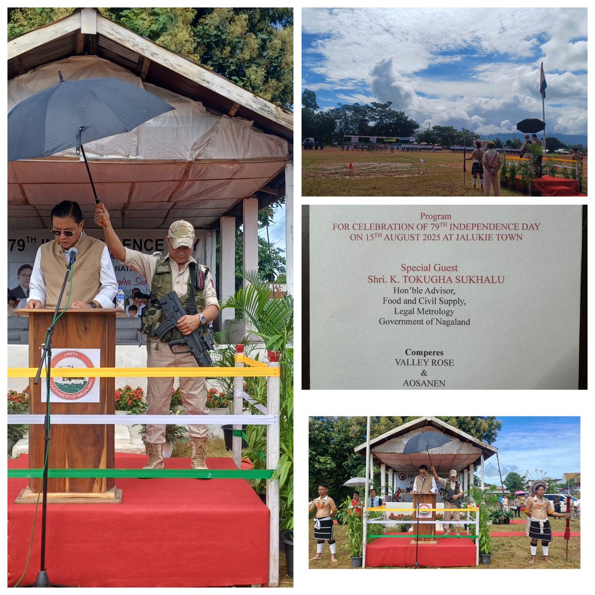 Hon'ble MLA &amp; Advisor F&amp;CS and LM&amp;CP Shri, K.T Sukhalu attended the 79th Independence day program at JALUKIE Town as Special Guest.