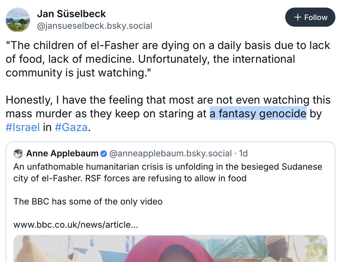 "Fantasie Völkermord" 
Vormittags schreibt dieser dt. Professor akademische Artikel über "literary antisemitism" und "Holocaust and its Aftermath". 
Am Nachmittag wandelt er auf den Spuren von David Irving und leugnet den Völkermord, den wir alle live mitverfolgen müssen.
...