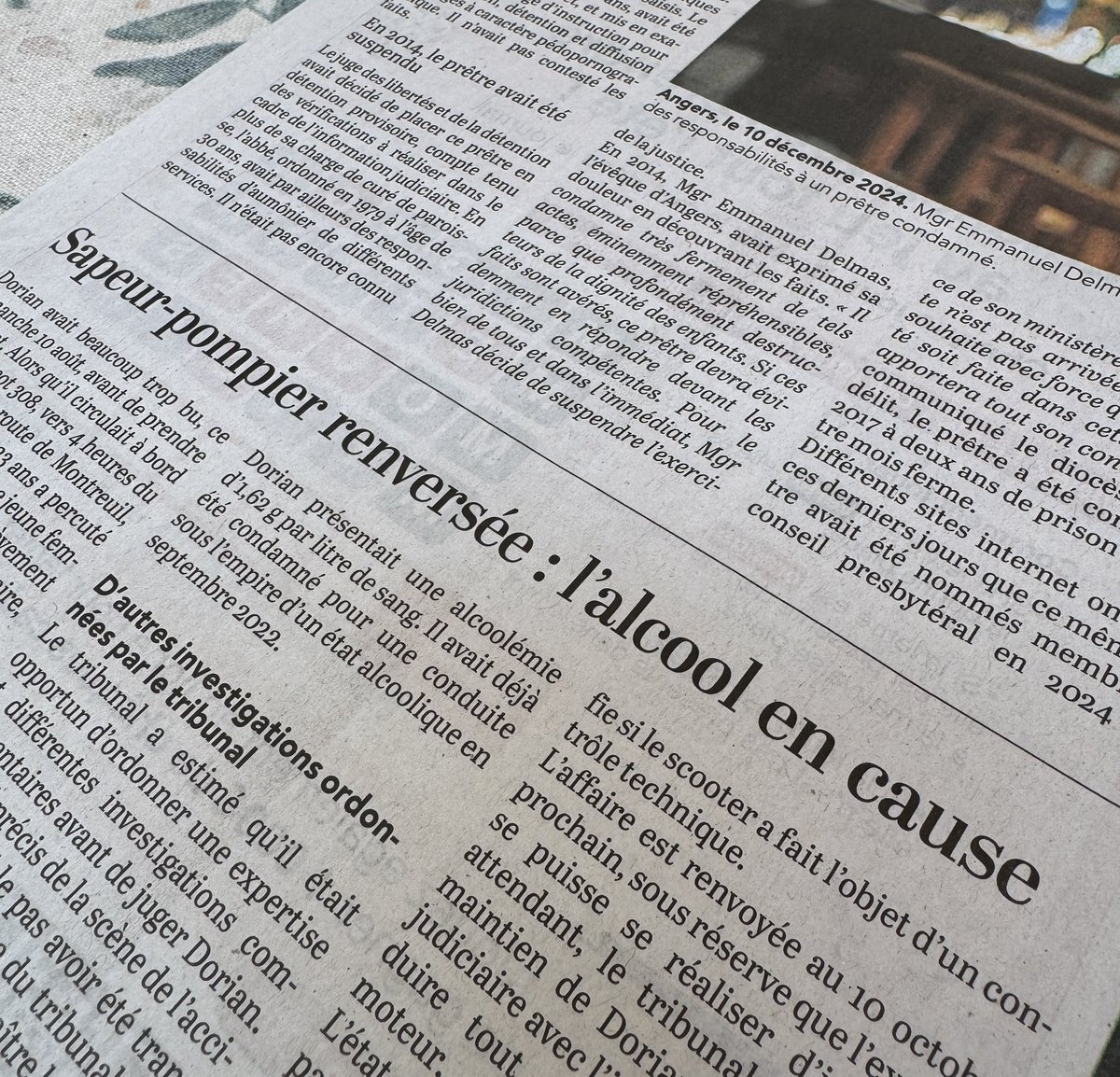 Lunaire… Alcoolisé, récidiviste au volant … et ils attendent de savoir si le clignotant du scooter était enclenché par la pompier volontaire et si le contrôle technique est réalisé….