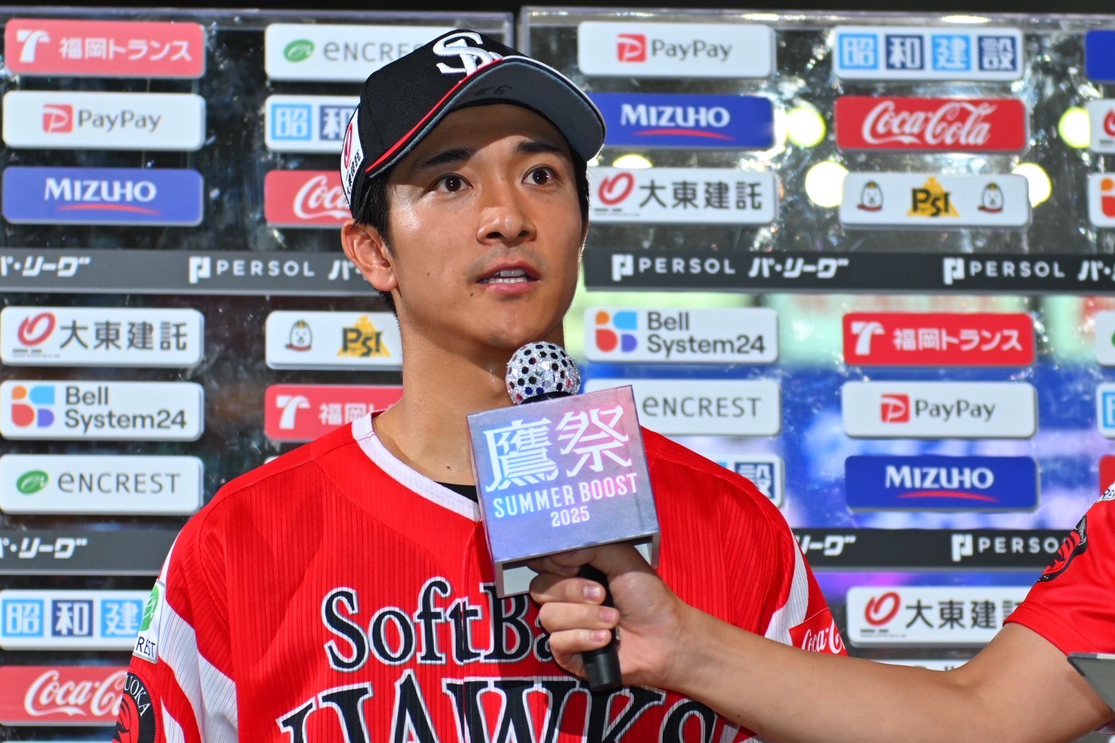 新品☆2025ホークス鷹祭サマーブースト柳田悠岐選手サイン刺繍入り