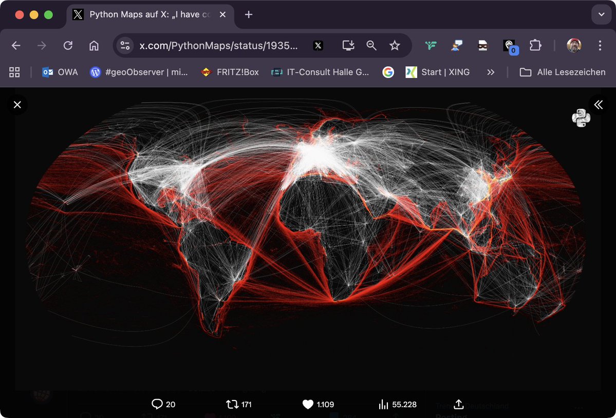 #geoObserver 🌍🔭@geoObserver@mastodon.social (@geoobserver_) on Twitter photo Faszinierende Visualisierung von Schiffs- und Flugrouten / Fascinating visualization of ship and flight routes geoobserver.de/2025/08/15/fas… via <a href="/PythonMaps/">Python Maps</a> #gistribe #gischat #fossgis #foss4g #OSGeo #spatial #geospatial #DataViz #gis #geo #geoObserver pls RT Faszinierende Visualisierung von Schiffs- und Flugrouten / Fascinating visualization of ship and flight routes geoobserver.de/2025/08/15/fas… via <a href="/PythonMaps/">Python Maps</a> #gistribe #gischat #fossgis #foss4g #OSGeo #spatial #geospatial #DataViz #gis #geo #geoObserver pls RT