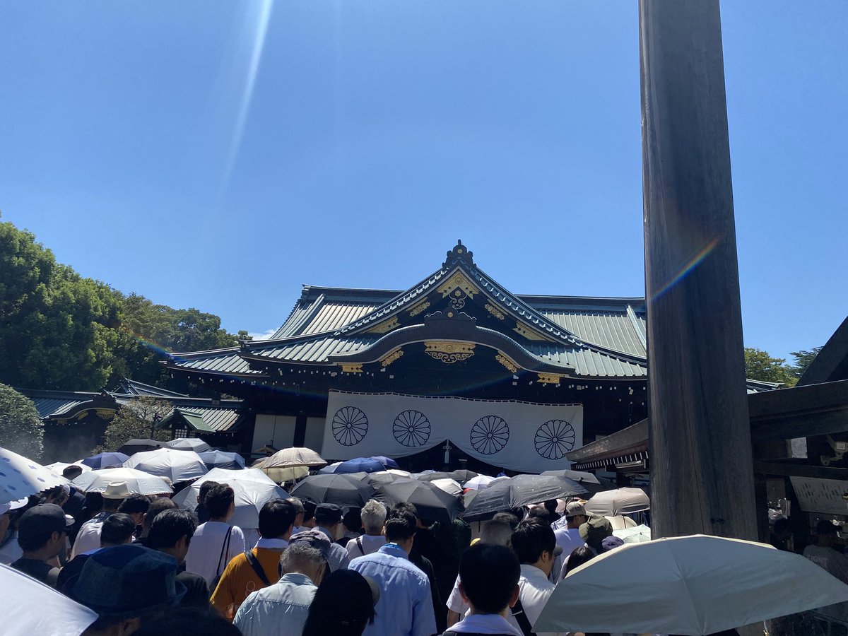 jackofreturn's tweet photo. 今日は終戦の日
今年も英霊に感謝し平和を祈って来ました
#終戦から80年 
#終戦の日
#靖國神社参拝 
#靖國神社 https://t.co/tlg7OLCIOz