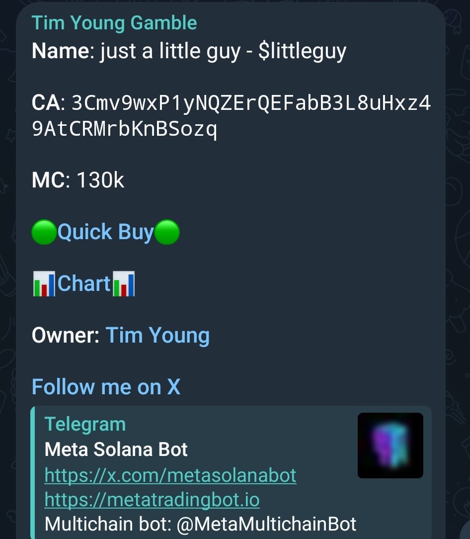 TimYoung_Alpha's tweet image. #LITTLEGUY just went full send - new ATH at 9.58M MC. That’s a filthy 73x since my call.

3Cmv9wxP1yNQZErQEFabB3L8uHxz49AtCRMrbKnBSozq

Check: t.me/TimYoungAlpha/…

Why did it nuke? Let me break it down for you, fam:

_ Real-World Product - Wearable AI pet. Think Tamagotchi…