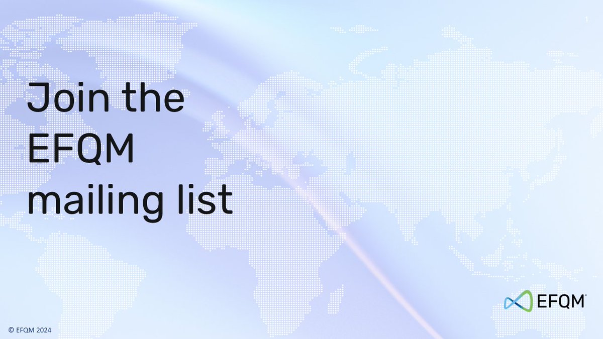 Want to stay up to date on all things EFQM?

Then join our mailing list bit.ly/47H99Ud