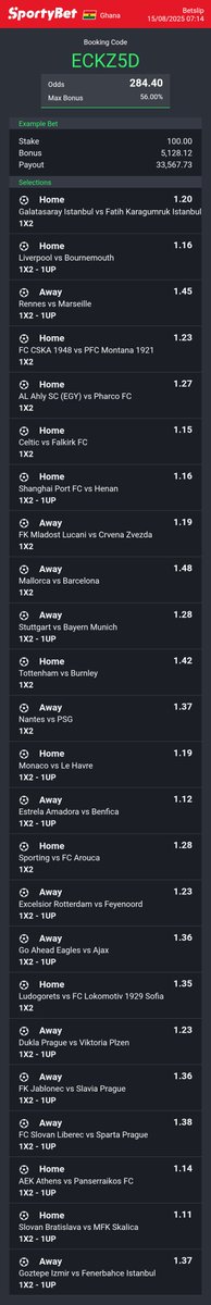 ManhimselfI's tweet photo. Let's start the season with something special 😊
Sportybet
Booking code: ECKZ5D
https://t.co/f0owISKaGe https://t.co/DaxxppGSyx