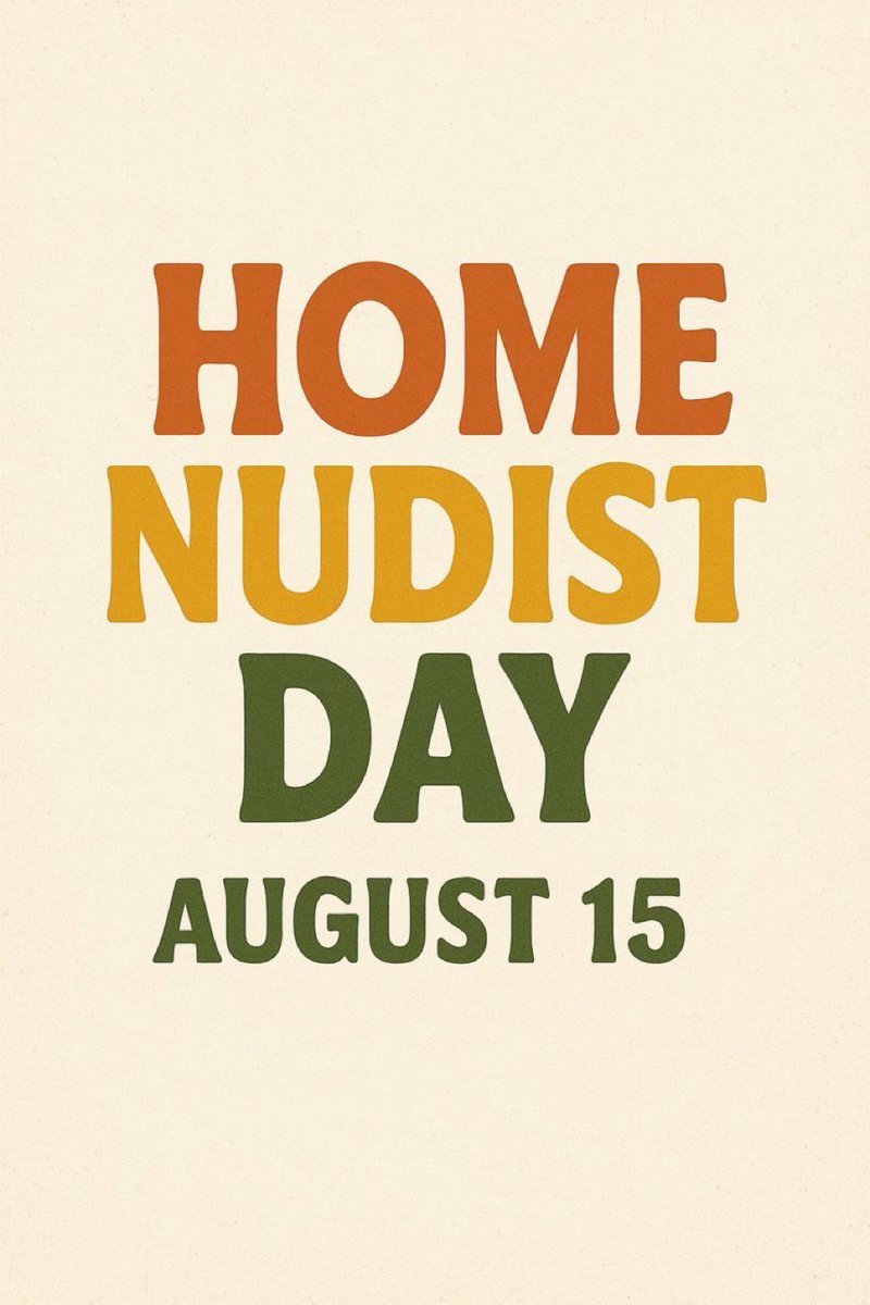 Today’s the day. Who’s celebrating? #HomeNudistDay