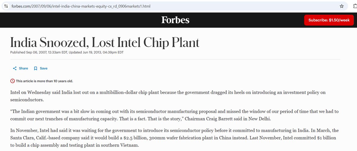 Relax, Jairam. You know nothing.

Back in 2007, Intel was ready to set up a multi-billion-dollar chip plant in India.
But the Congress-led UPA kept dragging its feet on a semiconductor policy.

Result? Intel got frustrated, scrapped its India plans, and went to China &amp; Vietnam