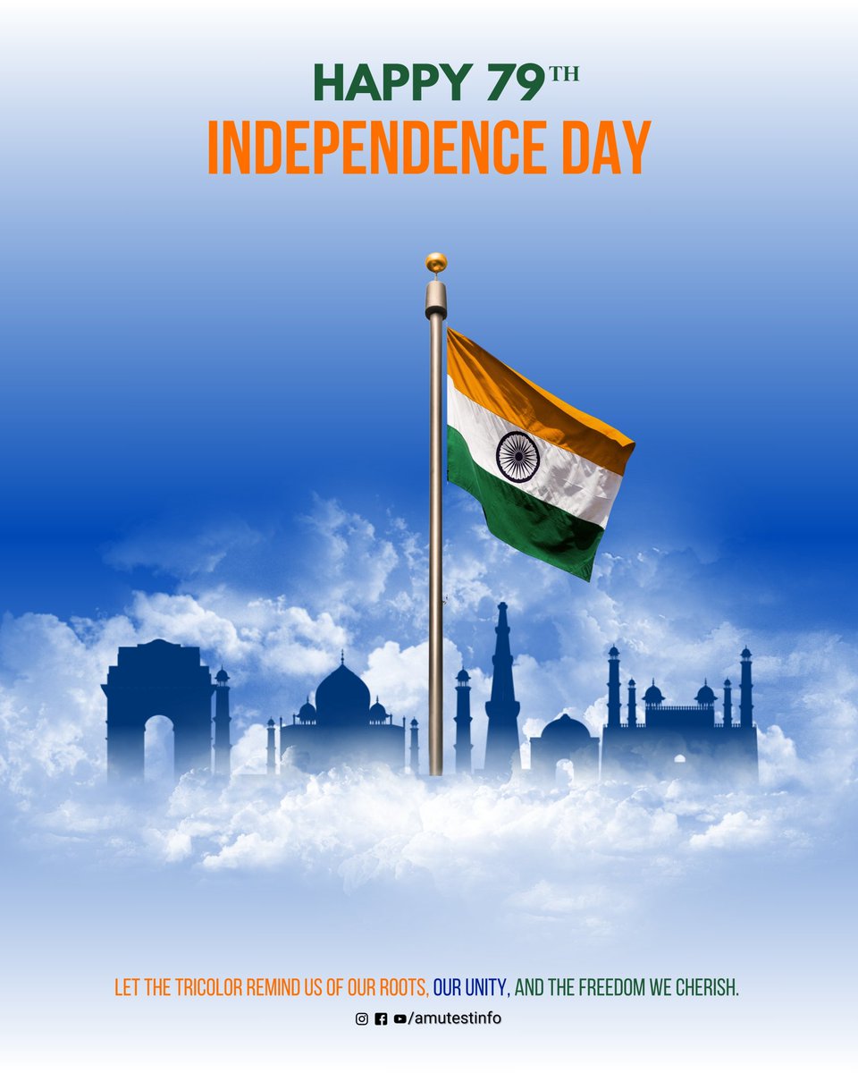 amutestinfo's tweet photo. #HappyIndependenceDay #India #15August2025 #15August #Tiranga #IndependenceDay #Delhi #Aligarh #AMU https://t.co/snzy1cRJC2