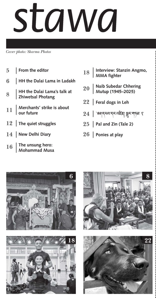 stawa (ལྟ་བ།) (@stawa_magazine) on Twitter photo The August 2025 issue is out. Get your copy now! Available in Leh at Thupstan Stationery; Rig-Nas, Lehling, Thupstan Stationery, Himalayan Stationery; in Kargil at Abdu Book Depot, and in Khaltse at Lhungs Stationery, Opp CHC. You can also subscribe. Email us at info@stawa.org The August 2025 issue is out. Get your copy now! Available in Leh at Thupstan Stationery; Rig-Nas, Lehling, Thupstan Stationery, Himalayan Stationery; in Kargil at Abdu Book Depot, and in Khaltse at Lhungs Stationery, Opp CHC. You can also subscribe. Email us at info@stawa.org