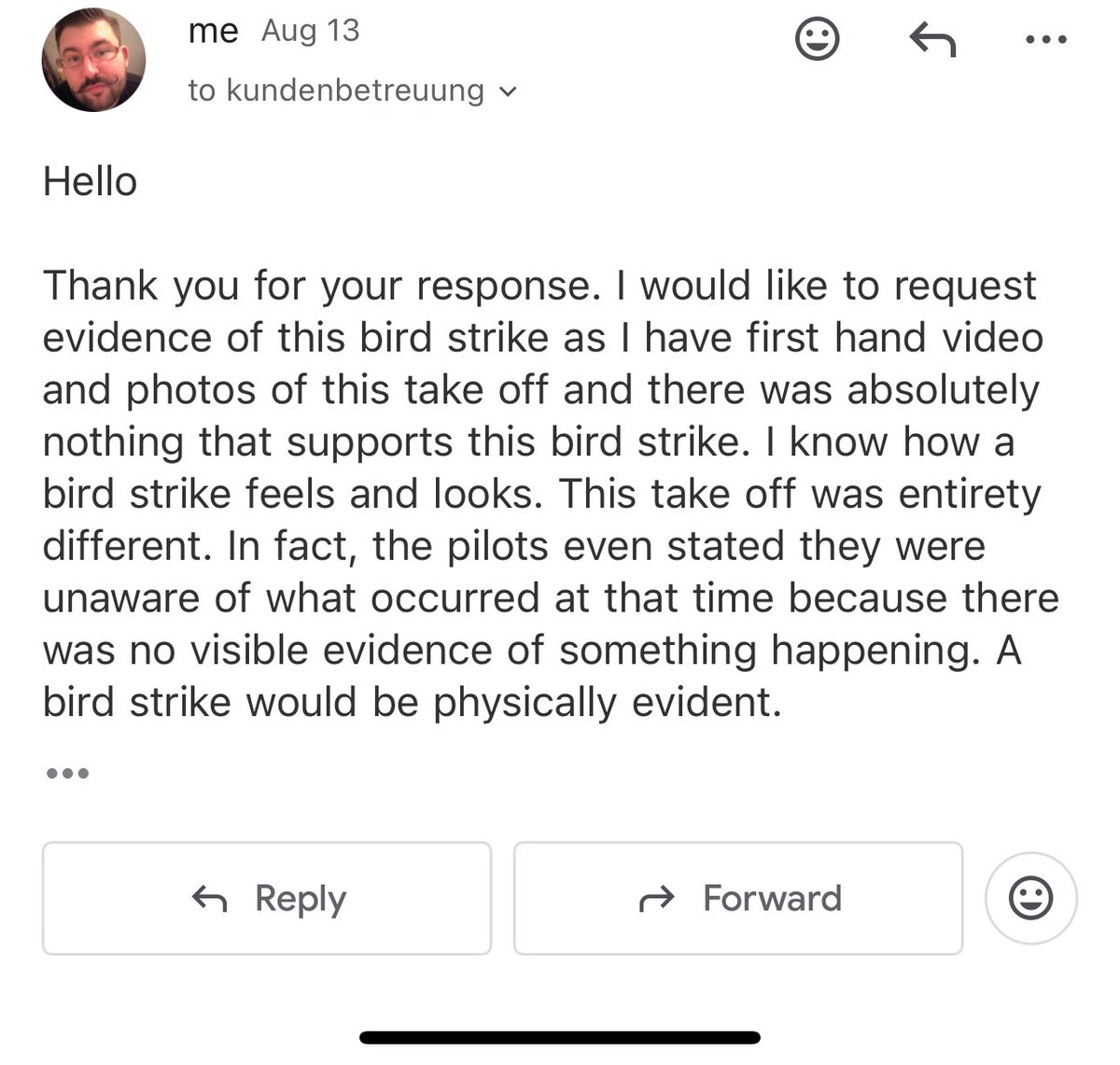 garebeardcl's tweet photo. @Condor_America @Condor @CondorCares @lufthansa @Lufthansa_USA @CNN @cnni @FoxNews @MSNBC @Europarl_EN Please see the conversation I had with Condor Airlines regarding flight DE2038 on July 28th from Frankfurt to Boston. I submitted a claim under EU Regulation 261/2004 https://t.co/LWmYGLkmQ2