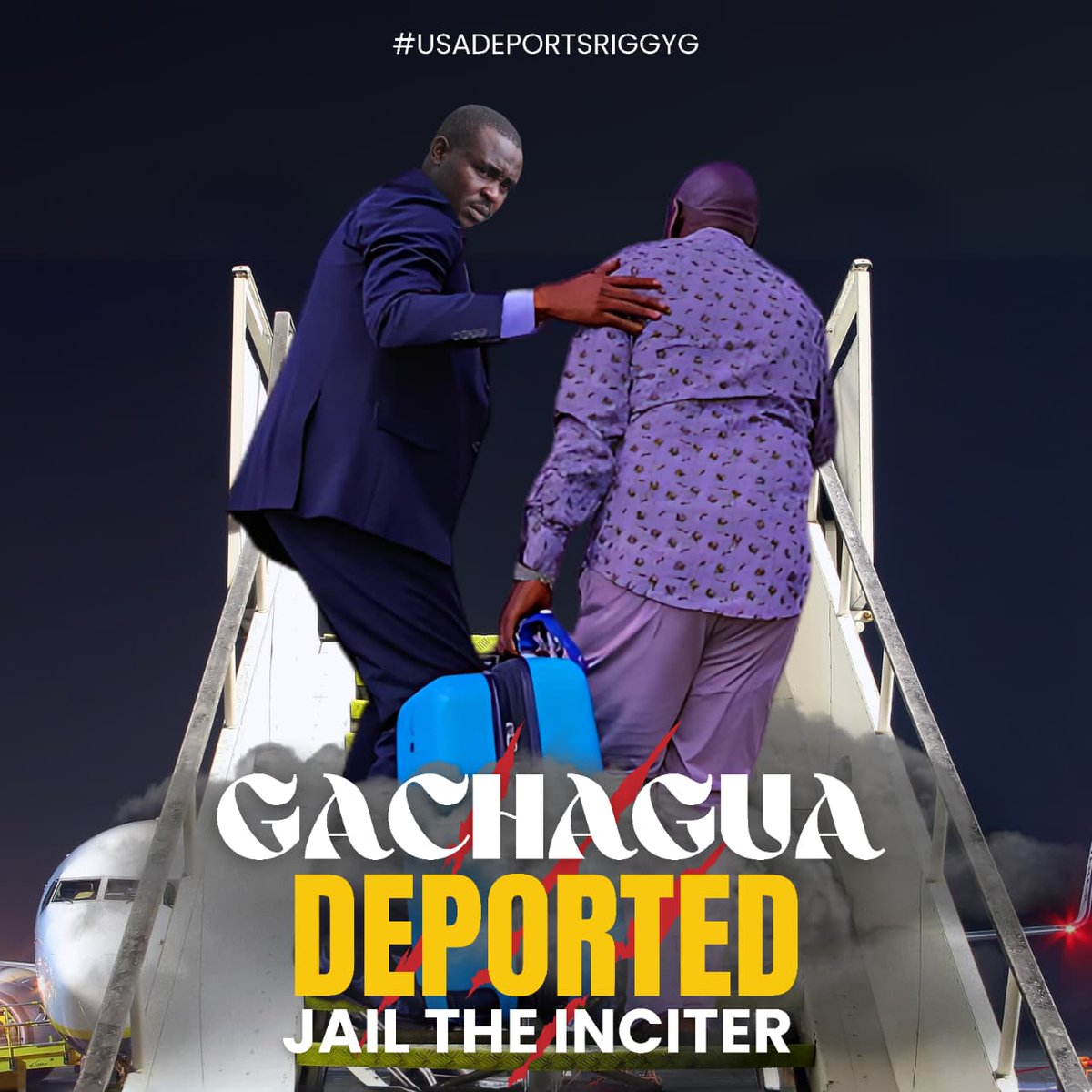 Gachagua Deported is a lesson in accountability. No leader should feel untouchable.

 Jail The Inciter and uphold the rule of law for the sake of our country.

 #USADeportsRiggyG