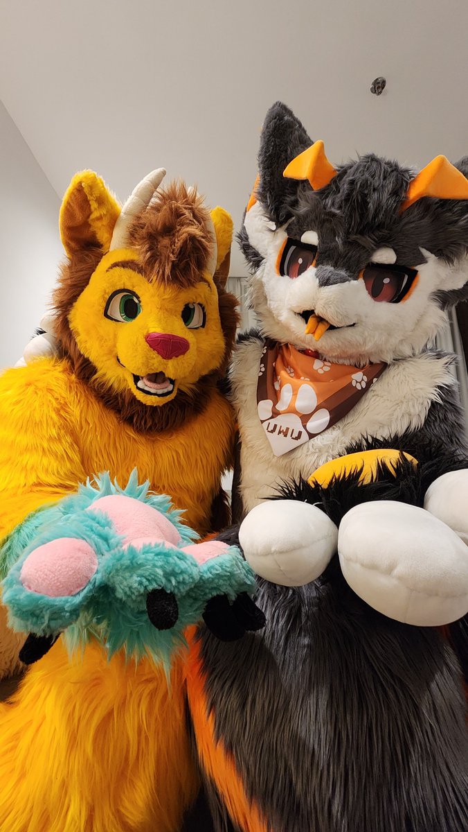 Come here and hold on to our paws! Happy Fursuit Friday!  

🐉🦁 : <a href="/SinagaNeirux/">Sinaga 🔜 FURUM 2025</a>

#FursuitFriday #FursuitEveryday #fursuiter #fursuiting #fursuit #Furry