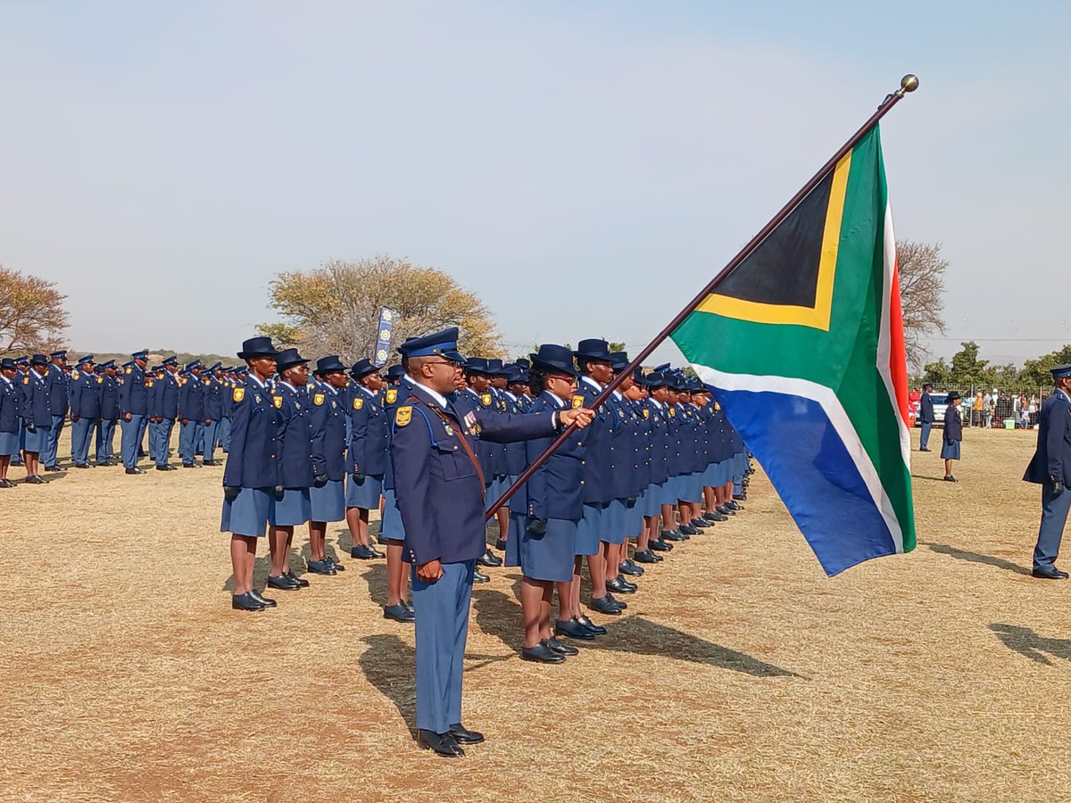 SAPoliceService's tweet photo. #sapsHQ [PASSING OUT PARADES] Provincial Commissioner of Northern Cape, Lieutenant General K Otola is presiding over the passing out parade at SAPS Academy Mankwe in North West. A total of 286 newly trained police constables of which 215 are females, are standing on parade at Mankwe Academy in the North West to begin their journey in service to the people of 🇿🇦South Africa.

The training of these new constables is part of  government’s efforts to strengthen the #SAPS and enhance #PoliceVisibility in all communities, and move with speed to advance crime fighting initiatives.

As they embark on their journey, the management and the country remain confident that professionalism, integrity, and respect in line with the SAPS Code of Conduct will be at the core of service delivery.

Congratulations on choosing a career that places devotion to serving and protecting the inhabitants of the Republic and their property. #PassingOutParades #MoreBootsOnTheGround #ServingOurCommunities ME