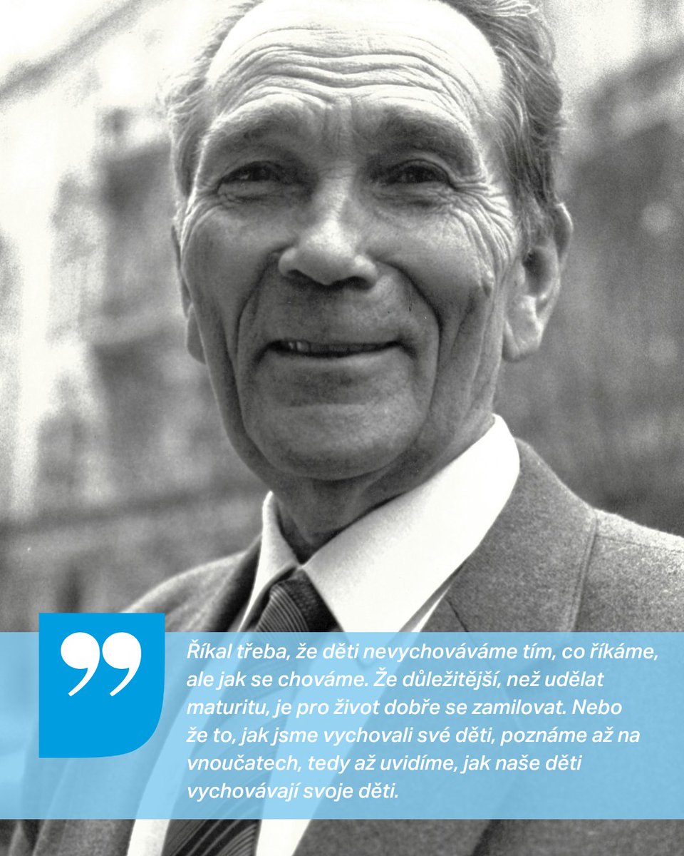 Profesor Zdeněk Matějček změnil pohled na dětství v Československu.

Dokázal, že stálá a láskyplná péče je pro dítě nenahraditelná. 

Stál u zrodu SOS dětských vesniček.

Každý na něj vzpomíná jako na laskavého člověka.
Dnes by oslavil 103 let. ❤️