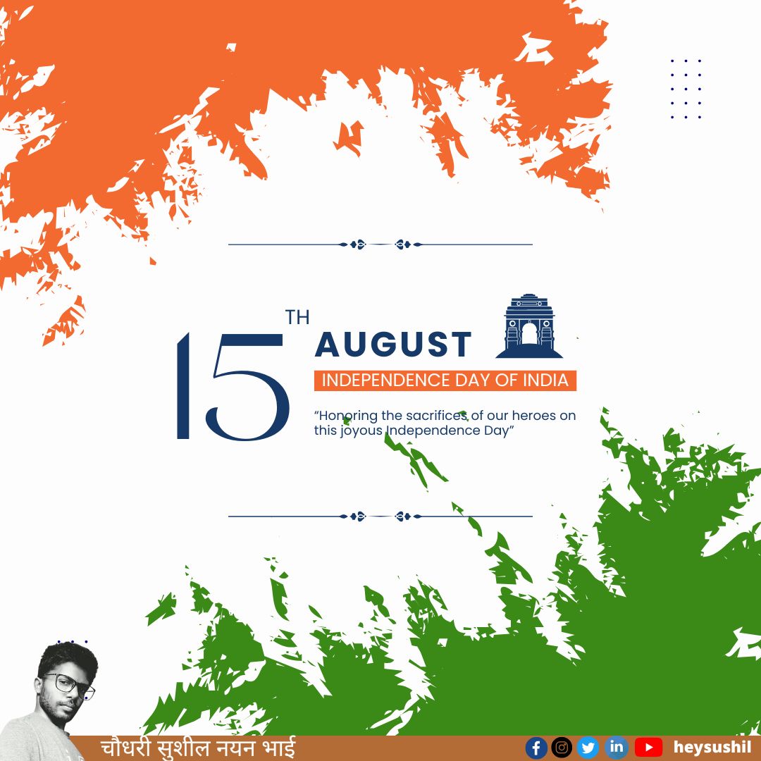 Happy 15th August! 🎉 Let's celebrate Independence Day with pride and joy. 🇮🇳 #IndependenceDay #15August #ProudToBeIndian #UnityInDiversity 🎈✨