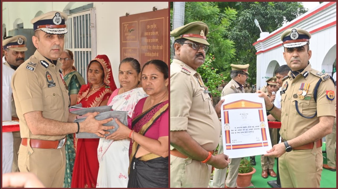 79वें #स्वतंत्रता_दिवस के अवसर पर पुलिस आयुक्त द्वारा रिजर्व पुलिस लाइन्स में ध्वजारोहण कर समस्त अधिकारी/कर्मचारीगण को सत्यनिष्ठा एवं ईमानदारी से अपने कर्तव्यों का निर्वहन किये जाने हेतु शपथ दिलाई गयी तथा उत्कृष्ट कार्य करने वाले कर्तव्यनिष्ठ पुलिसकर्मियों को पुरस्कृत किया गया।