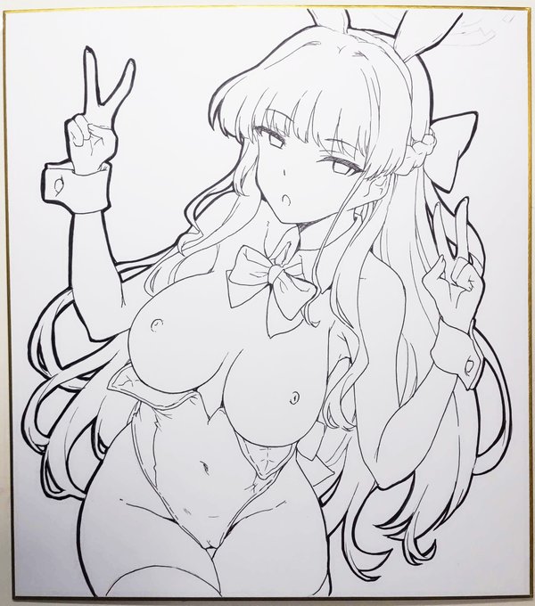 色紙2枚目バニートキ
間に合えば明日のコミケに持っていきます 