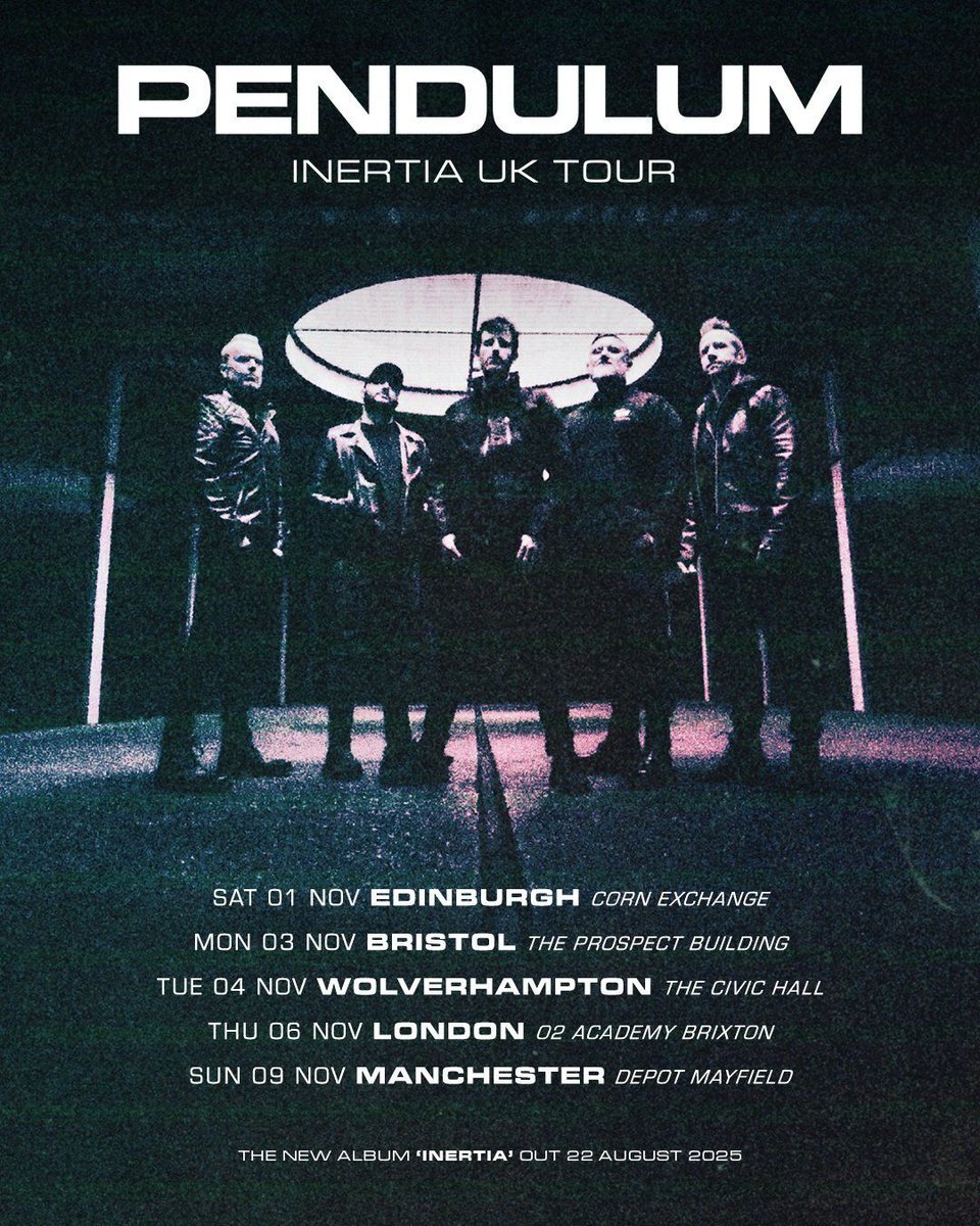 Don't miss your chance to see @pendulum on their UK Tour later this year!

Tickets for the 'Inertia' Tour go on general sale at 9am:

gigseekr.com/tour/69o