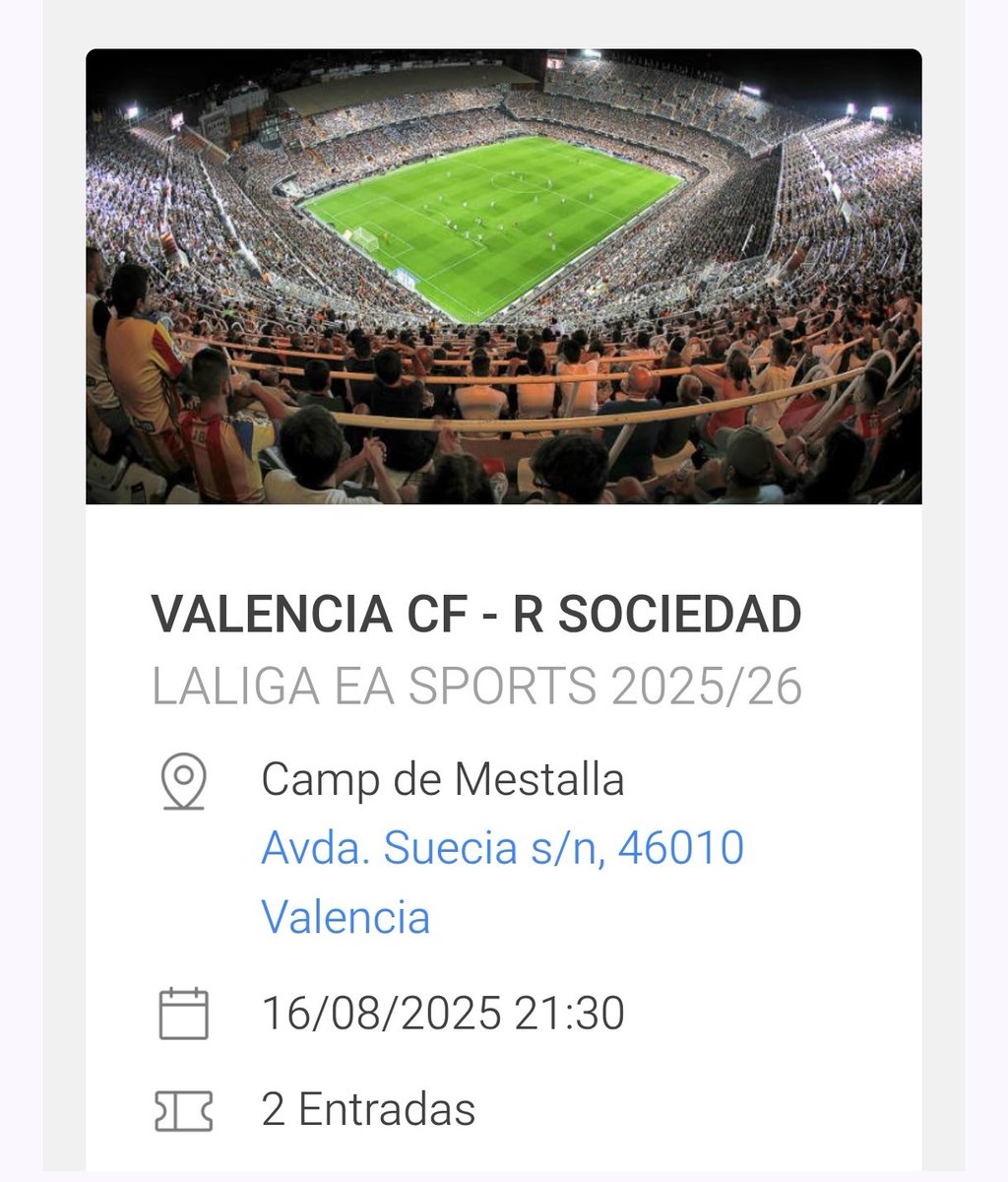 Pues habrá que ver el debut de SF y la nueva Real en Mestalla. 🙌🏻 #realsociedad #ValenciaRealSociedad