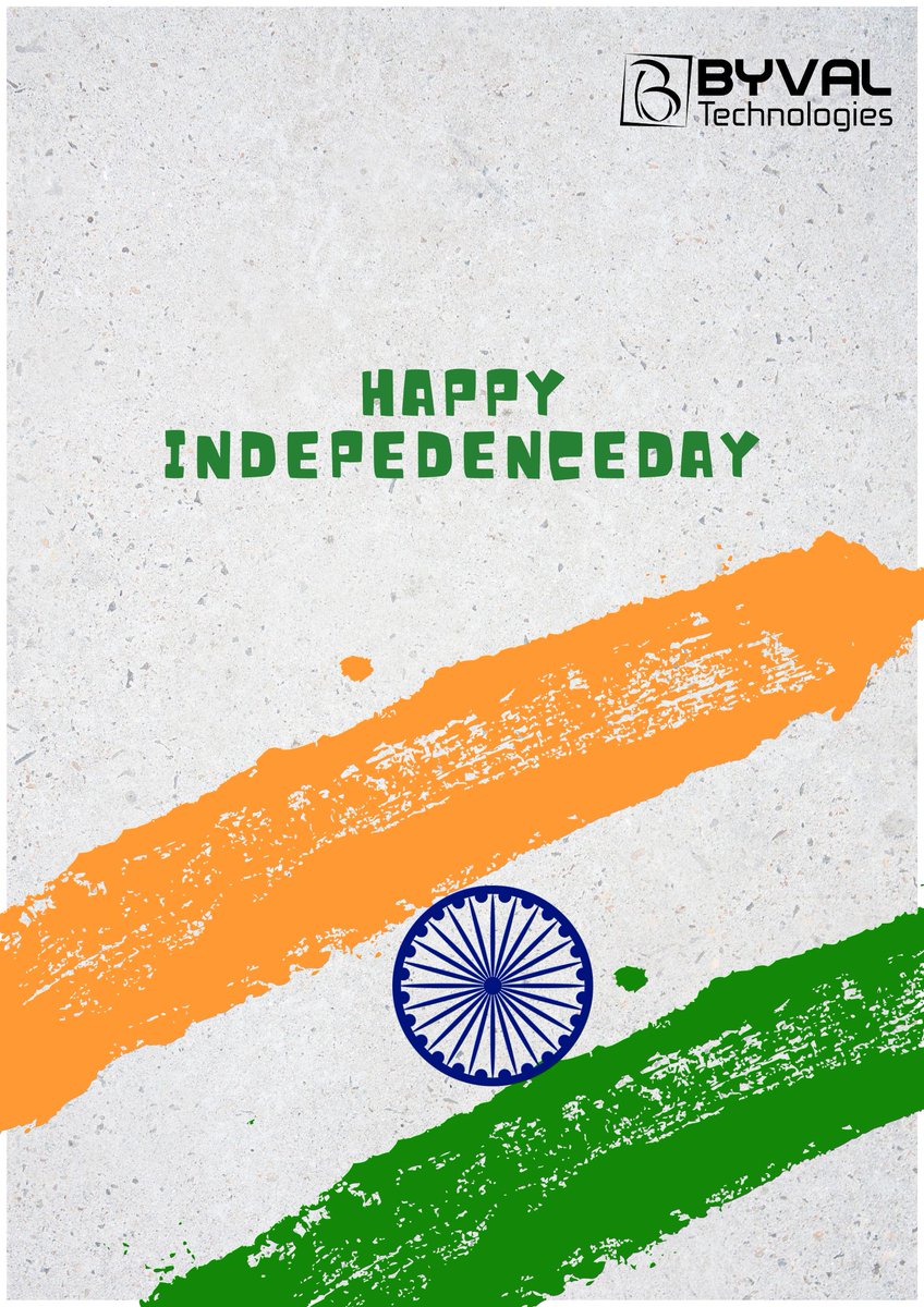 BYVAL_Tech's tweet photo. Happy Independence Day! 🇮🇳
Let’s celebrate the freedom that inspires us to innovate and build a brighter future together.

#ByVal #IndependenceDay #DigitalIndia https://t.co/9d5oIyZ9bk