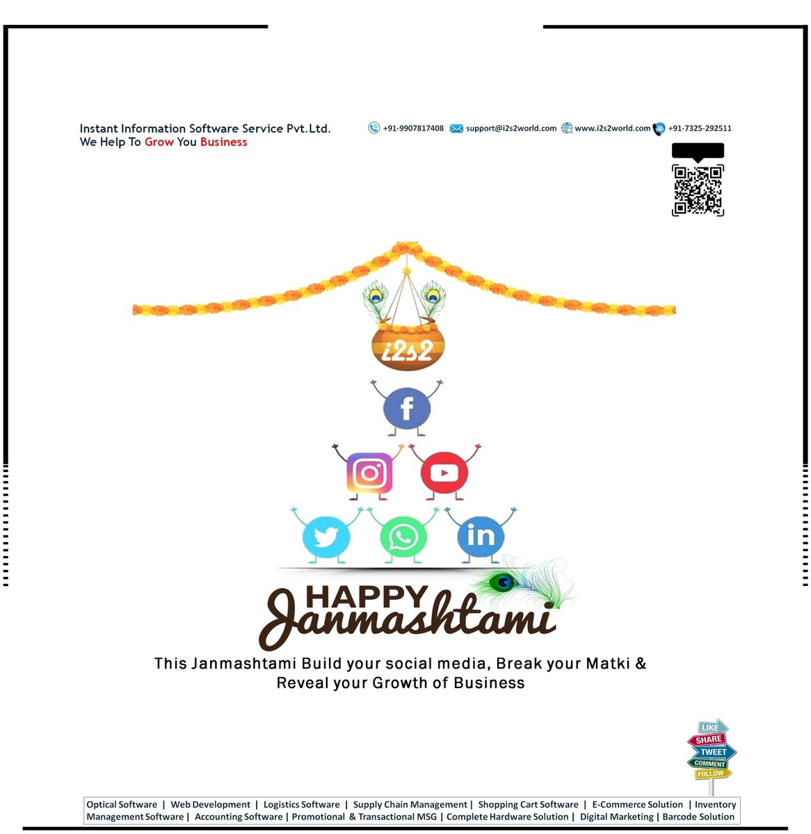 instant_pvt's tweet photo. Wishing you a joyful #KrishnaJanmashtami filled with love, devotion & the blessings of #Lord_Krishna🪔
#LordKrishna
#श्रीकृष्णाजन्माष्टमी
#Janmashtami
#DahiHandi
#Gopalkala
#दहीहांडी
#गोपालकाला
#Optical_software
#Opticalsoftware
#i2s2
#Optocare
#AaharStore
https://t.co/WqxTgnwn7c https://t.co/xKNWFrqkF1