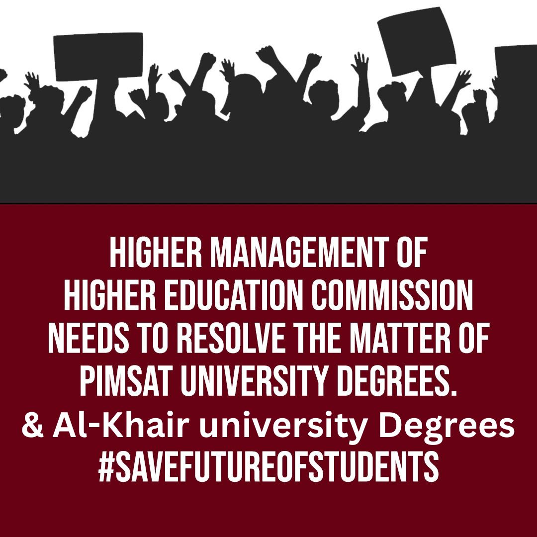 <a href="/Pakistanhealth4/">Voice for Student Rights</a> <a href="/sherryrehman/">SenatorSherryRehman</a> <a href="/AAliZardari/">AsifAliZardari</a> <a href="/CMShehbaz/">Shehbaz Sharif</a> <a href="/BBhuttoZardari/">Bilawal Bhutto Zardari</a> 54,000 students are depressed please do necessary steps in light of HEC own directives , Ombudsman orders, and the National Education Committee instructions to safeguard their future