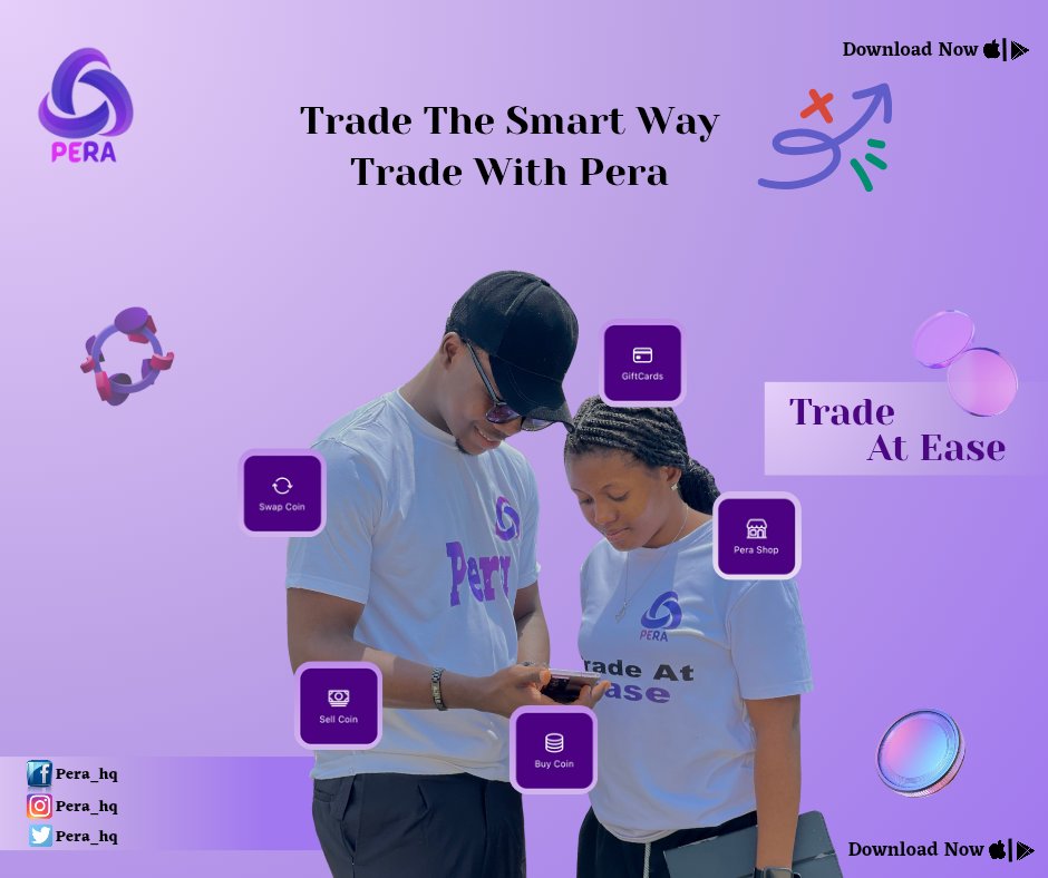 Pera_hq's tweet image. #tgif Trade the smart way this weekend, Trade with #pera 
#Tradeatease #weekend #giftcard #CryptoMadeEasy #cryptocurrency