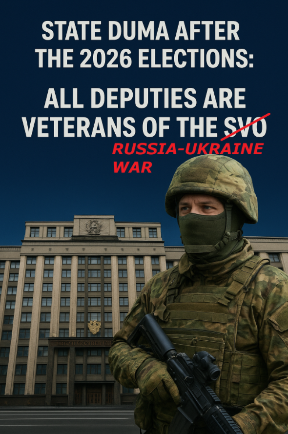 Hundreds of Russia-Ukraine War Veterans Set to Run for State Duma in 2026 Elections

According to URA.RU, Russian political parties are preparing to bring hundreds of participants in the #RussiaUkraineWar into the @State_Duma at the 2026 elections.

The ruling