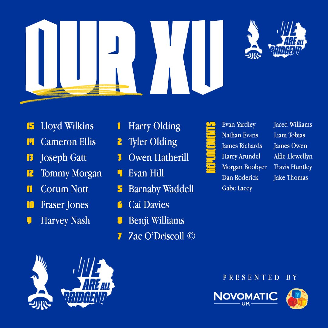 📋 Your first Bridgend Ravens squad of 2025/26 𝗶𝘀 𝗵𝗲𝗿𝗲! 🔢

Introducing our matchday squad to make the trip to Plymouth Albion tomorrow afternoon (3pm) ⬇️

🔗 bridgendravens.co.uk

🔵⚪