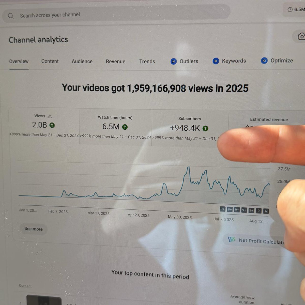 timdanilovhi's tweet image. Just crossed 2b views on YouTube  

Guess the revenue 👇🏻