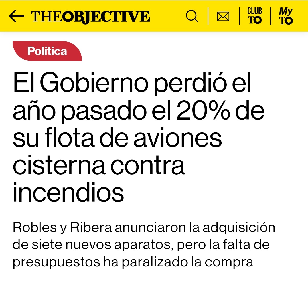 🔴 ÚLTIMA HORA | El Gobierno de España perdió el año pasado el 20% de su flota de aviones contra #incendios.

Seguro que los vecinos de Zamora, Ourense, León y resto de CCAA están encantados con los recortes de Pedro Sánchez mientras ven arder sus montañas, campos y casas.