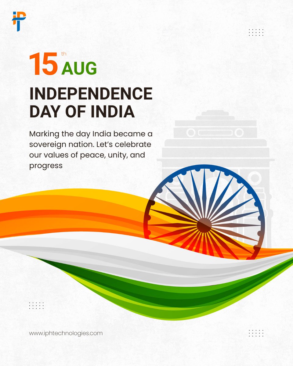 iphtechnologies's tweet image. This Independence Day, we honor the spirit of a nation that dares to dream, build, and lead. At IPH 
Technologies, we’re proud to contribute to India’s digital future — one solution, one breakthrough, one client at a time.

 #IndependenceDay #IPHTechnologies #DigitalIndia