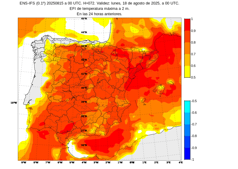 AEMET_Andalucia's tweet photo. Probablemente el día más cálido de los próximos sea este domingo, 17 de agosto, en el que se superarán en amplias zonas de Andalucía los 40º C, pudiendo superarse localmente los 44º C en valles del Guadiana y Guadalquivir. Avisos previstos actualizados en: https://t.co/NBYyxbV8Tq https://t.co/JjRZMmRq5x