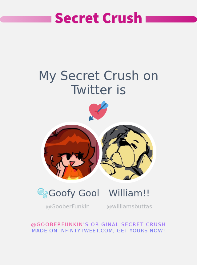 GooberFunkin's tweet photo. My Secret Crush on Twitter is @williamsbuttas

➡️ https://t.co/f8d0TI2893 https://t.co/0n7z0usYOb