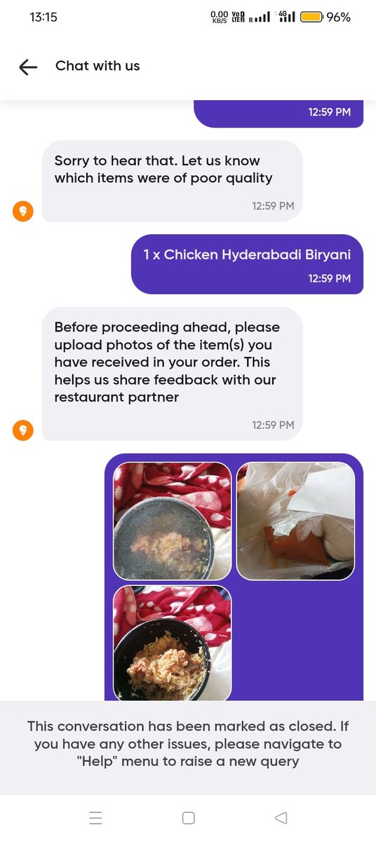 unisolutionsaf4's tweet photo. Ordered food from #Swiggy, received stale & contaminated items completely unfit for consumption. Raised concern but close ticket without even listening. Such disregard for customer safety & trust is truly pathetic. We deserve better!
@Swiggy @SwiggyCares @fssaiindia @harshamjty https://t.co/vvSRyzMB7j