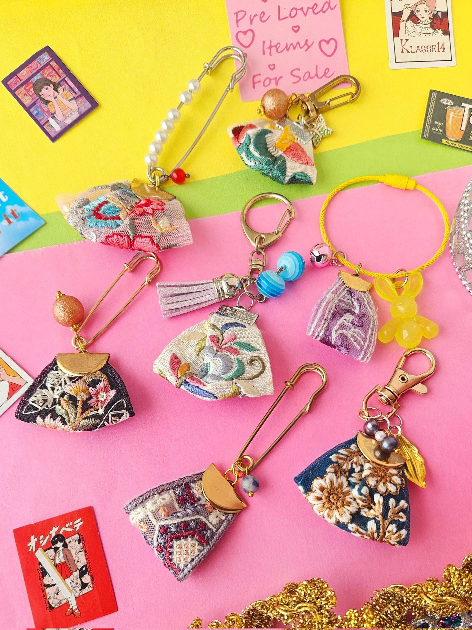メグえもん様お取引中⭐2587⭐　❣️春夏アクセ❣️オリジナル✴一点物インド刺繍 メグえもん様お取引中⭐2587⭐ ❣️春夏アクセ❣️オリジナル