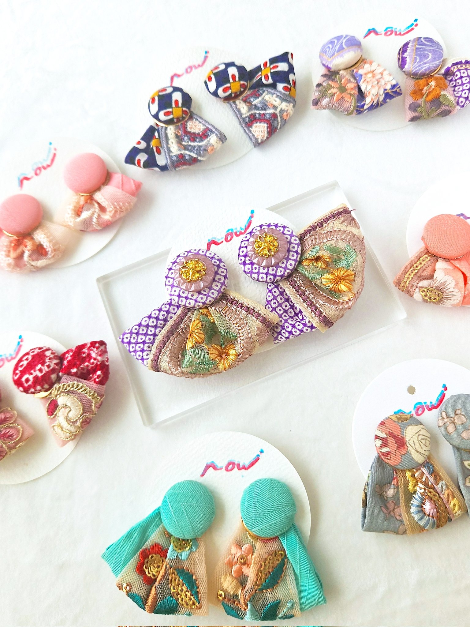 メグえもん様お取引中⭐2587⭐　❣️春夏アクセ❣️オリジナル✴一点物インド刺繍 メグえもん様お取引中⭐2527⭐ ❣️春夏アクセ❣️オリジナル