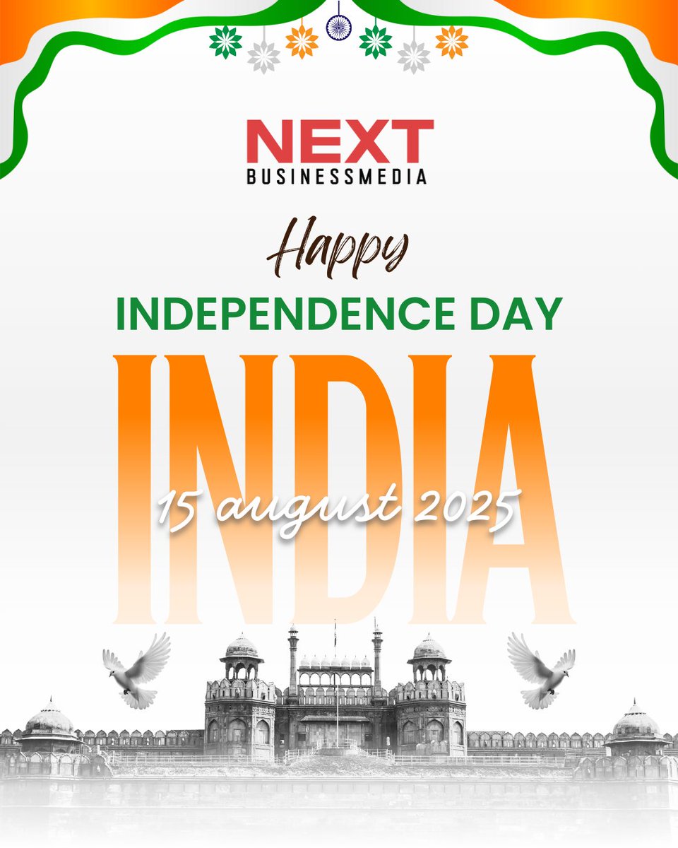 "Freedom fuels growth, unity powers progress.

This Independence Day, let’s celebrate the spirit that drives India forward. 🇮🇳

#HappyIndependenceDay #NextBusinessMedia #IndiaAt78"