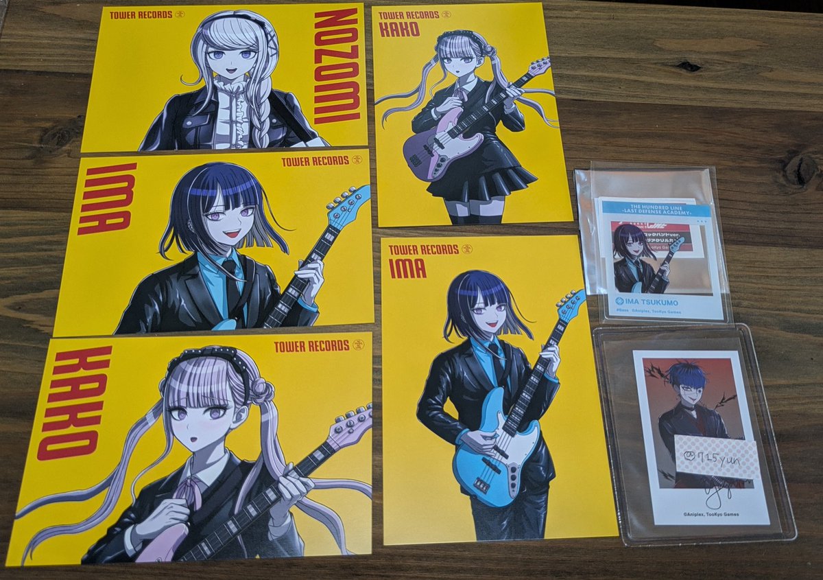 715yun's tweet photo. ■交換
ハンドレッドライン ハンドラ タワレコ 特典 ポストカード アクリルカード

■譲
・特典ポストカード：
横) 霧藤、今馬、過子
縦) 今馬、過子

・アクリルカード：今馬

■求
同種面影 (ポストカードは縦＞横)

📮郵送希望です。よろしくお願いいたします。 https://t.co/36R4UNDNFh