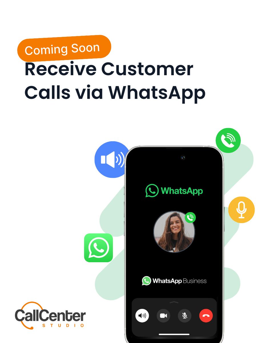 Say Hello to WhatsApp Calling — Now for Your Business!
Your customers can now call you directly from WhatsApp — one tap, no switching apps. 📞💬

Seamless. Simple. Connected. 🚀

callcenterstudio.com/whatsapp-call/…

#WhatsApp #CustomerExperience #CallCenterStudio #Omnichannel