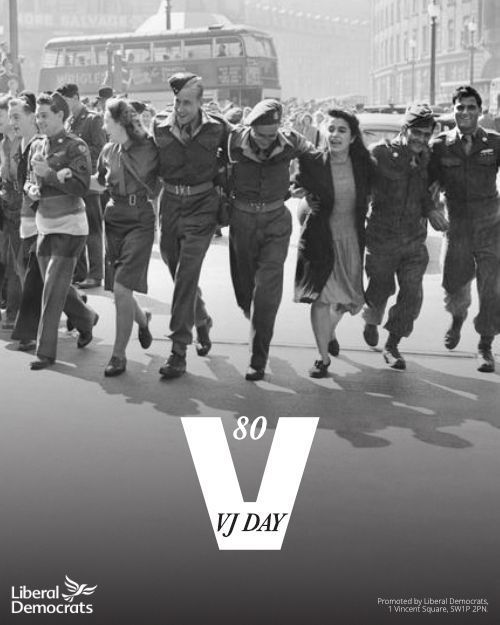 Today we mark the 80th anniversary of VJ day and the end of WWII.

We remember all those who fought in Asia and the Pacific, and whose bravery and sacrifice secured our freedom.